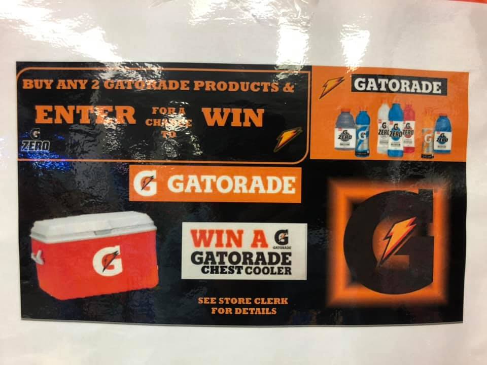 Gatorade contest promotional display